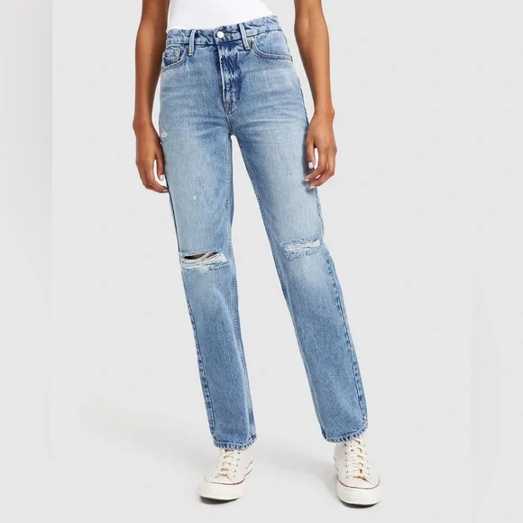 Good American Good '90s Icon Jean in Indigo065 - Picture 4 of 17